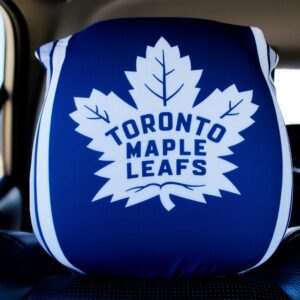 Close-up of an Edmonton Oilers logo on a sports item.